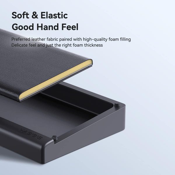 Hagibis Keyboard Wrist Rest Pad Support with Desktop Partition Storage Case, Ergonomic Soft Memory Foam, Anti-Slip Rubber Base for Computer Keyboard, Laptop, Office, Home (Black) - Image 3