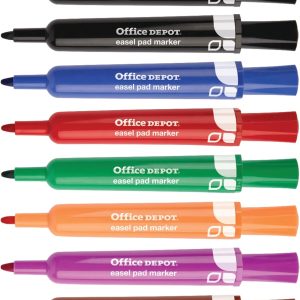 Office Depot(R) Easel Pad Markers, 100% Recycled, Assorted, Pack of 8, FC102607