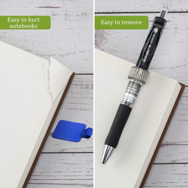 Outus 12 Pcs Metal Pen Clip Holder Loop Pen Pencil Holder Organizer Manganese Steel Pen Clip for Notebook and Clipboard in Home, Office, Pocket - Image 4