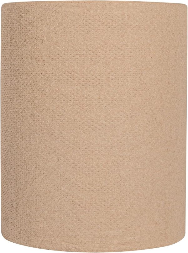 Restaurantware-Clean Tek Professional 600 Feet x 8 Inch Hardwound Paper Towel, 1 Bathroom Paper Towel Roll - Dispensers Sold Separately, 1 Ply, Kraft Paper Towel Roll, Embossed, Multi-Purpose - Image 11