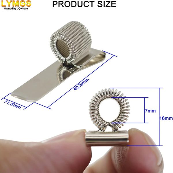 Universal Stainless Steel Pen Holder, Silver Matel Clip with Spring Fits for Clipboard Notebook, 3 Pack - Image 2