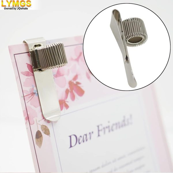 Universal Stainless Steel Pen Holder, Silver Matel Clip with Spring Fits for Clipboard Notebook, 3 Pack - Image 6