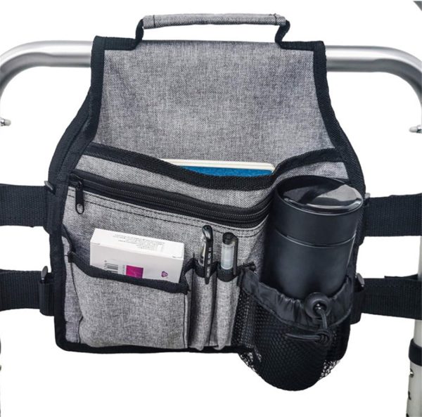 Wheelchair Accessories Bag Wheelchair Armrest Bag Elderly Secure Mobility Aid Wheelchair Accessories Storage Pouch Storage Bag Pouch Mobility Scooter, Walking Frame - Image 2