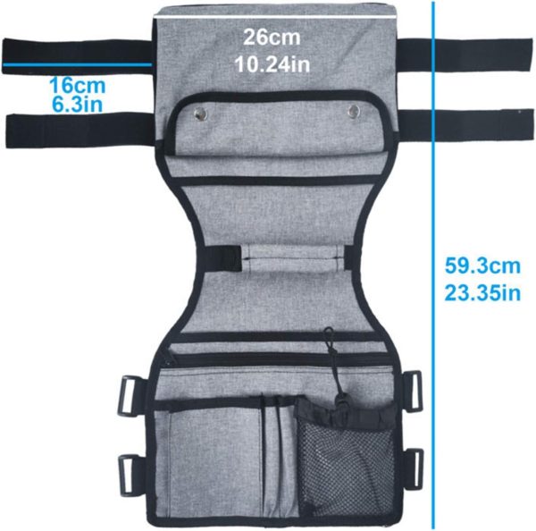 Wheelchair Accessories Bag Wheelchair Armrest Bag Elderly Secure Mobility Aid Wheelchair Accessories Storage Pouch Storage Bag Pouch Mobility Scooter, Walking Frame - Image 6